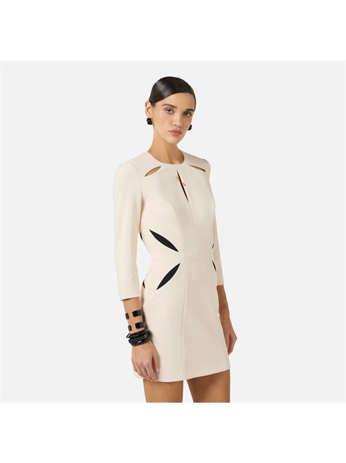 Mini abito in crêpe leggero con cut-out bicolore ELISABETTA FRANCHI | AB86861E2.E84